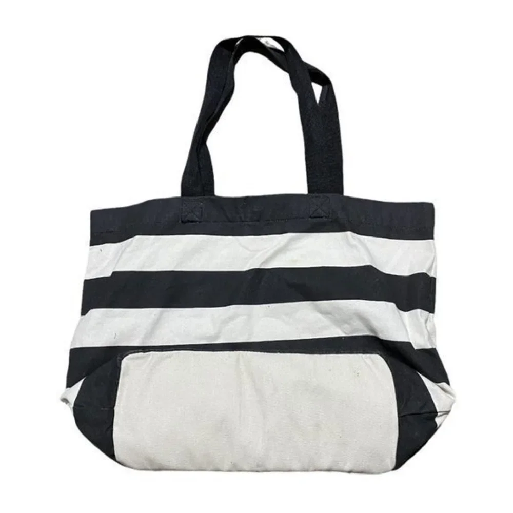 San Francisco Giants MLB Genuine‎ Merchandise Striped Tote Bag Black Cream Pink